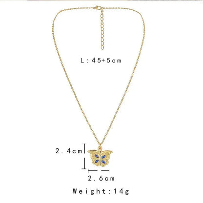 Personalized Butterfly Heart Name Necklace – Stainless Steel by ZEB Jewelry – view 2