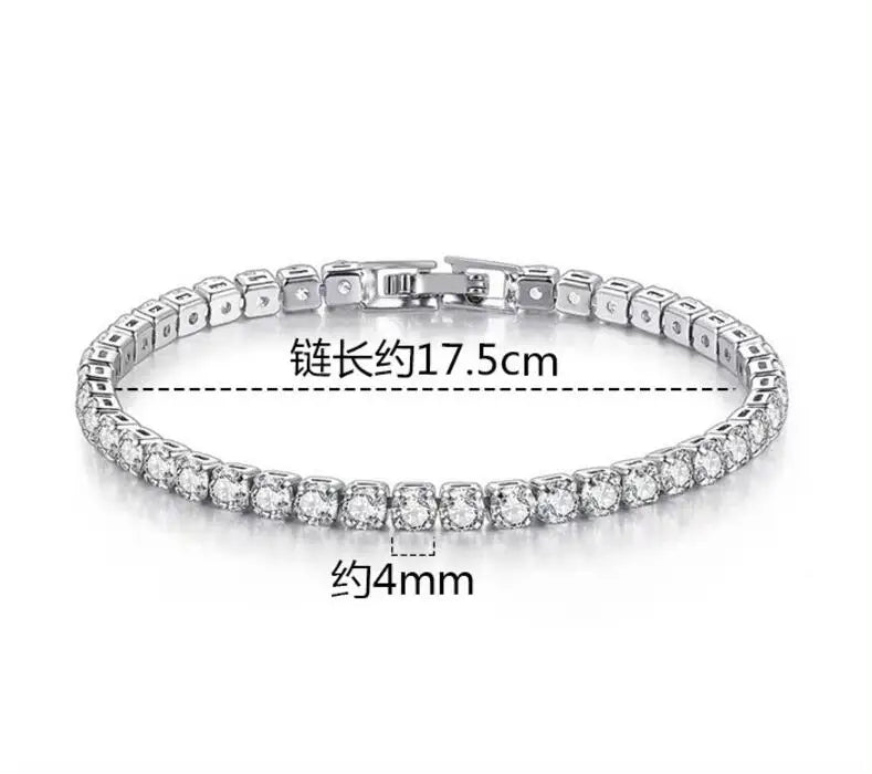 Black Zircon Tennis Bracelet – 925 Sterling Silver by ZEB Jewelry – view 5