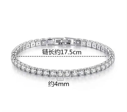 Black Zircon Tennis Bracelet – 925 Sterling Silver by ZEB Jewelry – view 5