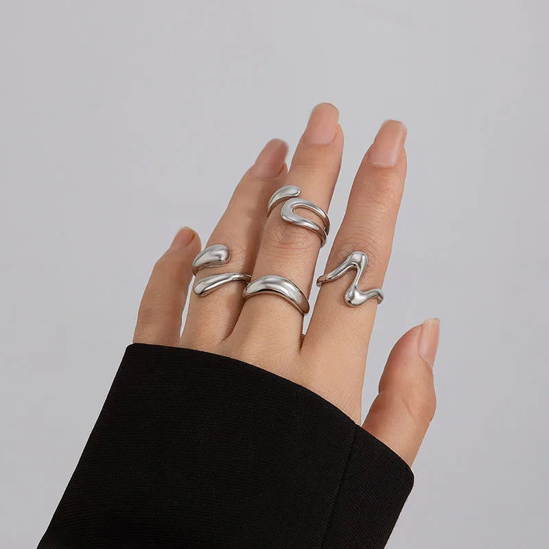 Irregular Geometric Statement Ring by ZEB Jewelry – view 8