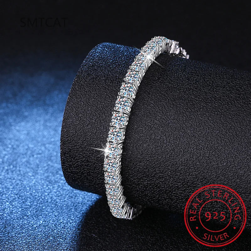 Moissanite Bracelet – 925 Sterling Silver by ZEB Jewelry – view 3