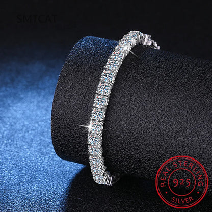Moissanite Bracelet – 925 Sterling Silver by ZEB Jewelry – view 3