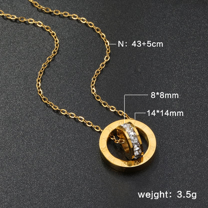 Cubic Zirconia Necklace – Stainless Steel by ZEB Jewelry – view 18