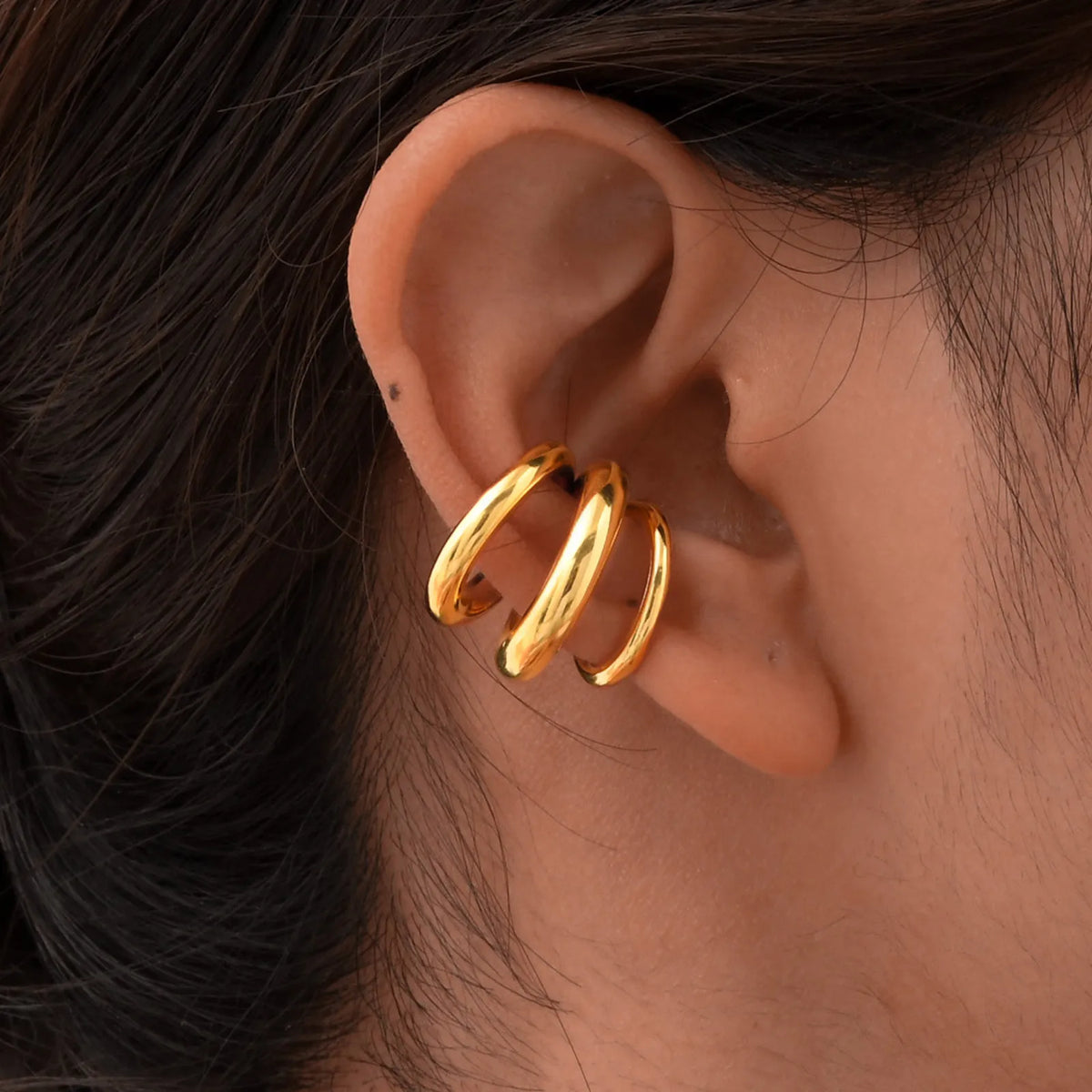 Waterdrop Cartilage Ear Cuff – Stainless Steel by ZEB Jewelry – view 10