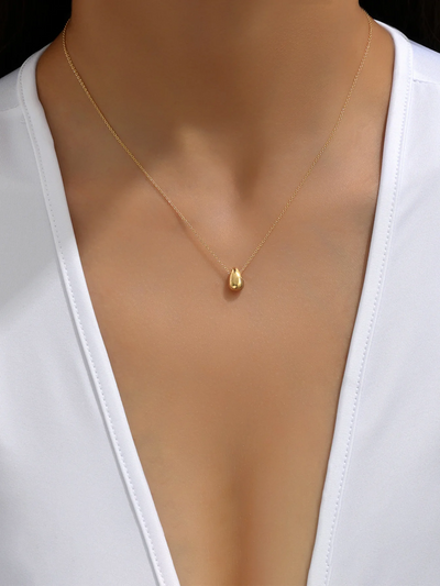 Minimalist Water Drop Beaded Necklace