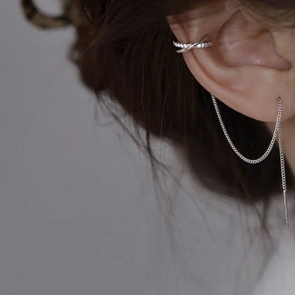 Zircon Star Tassel Clip Earrings by ZEB Jewelry – view 18
