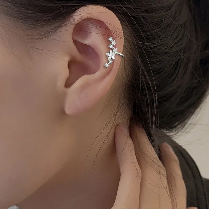 Zircon Star Tassel Clip Earrings by ZEB Jewelry – view 34