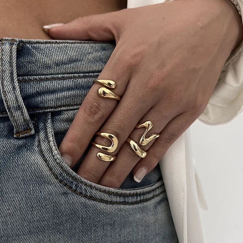 Irregular Geometric Statement Ring by ZEB Jewelry – view 1