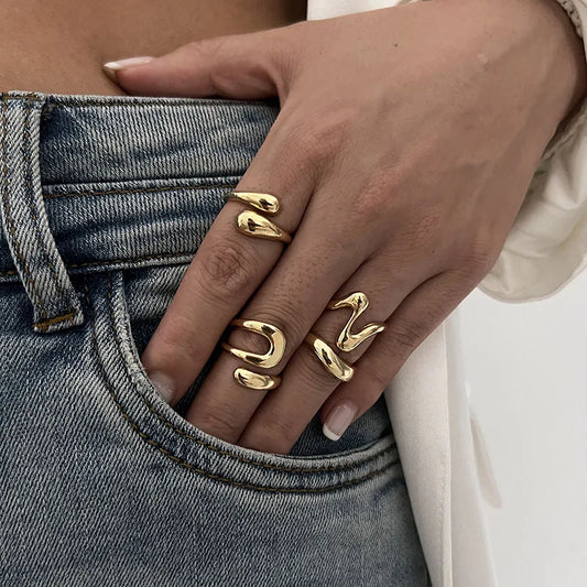 Irregular Geometric Statement Ring by ZEB Jewelry – view 1