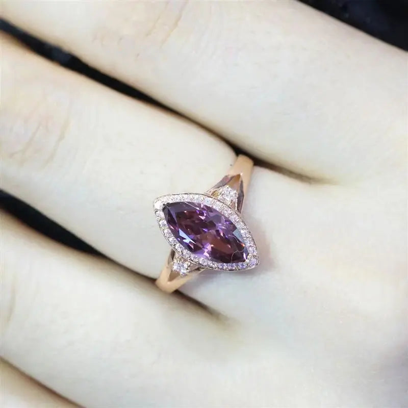 Ruby Marquise Rose Gold-Tone Ring by ZEB Jewelry – view 4