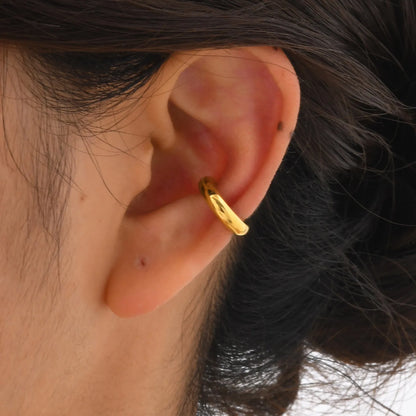 Waterdrop Cartilage Ear Cuff – Stainless Steel by ZEB Jewelry – view 12