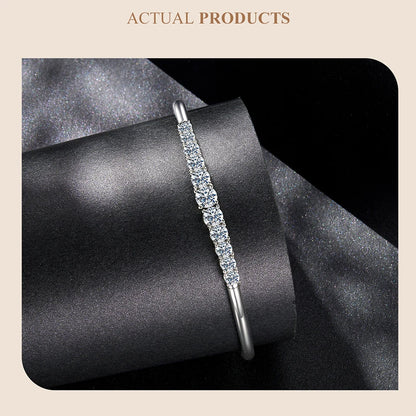 Moissanite Bar Bracelet – 925 Sterling Silver by ZEB Jewelry – view 9
