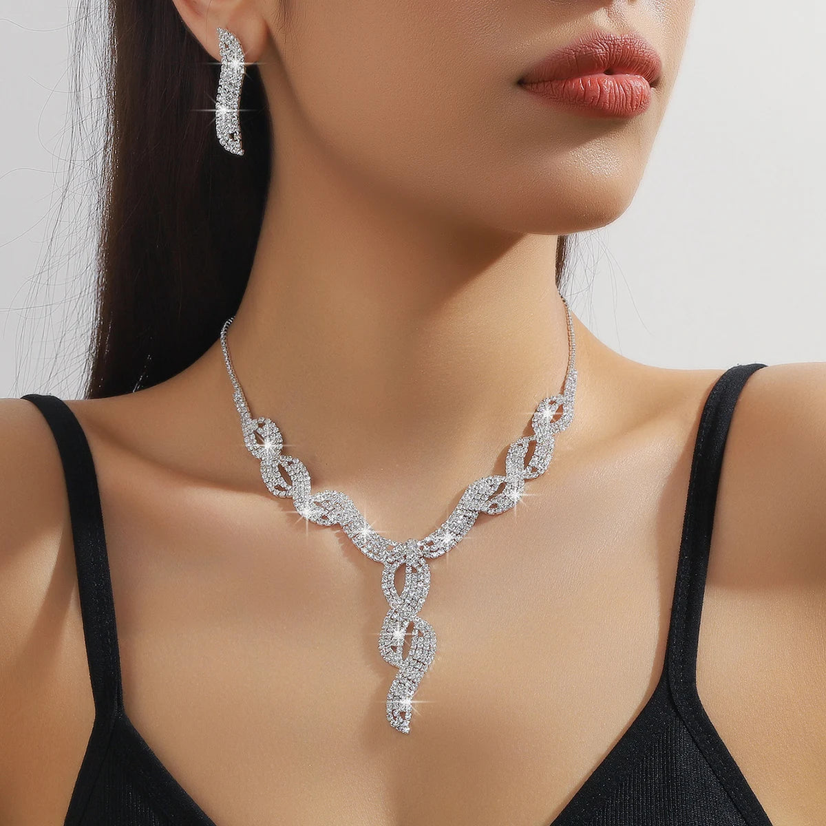 Bridal Jewelry Set – Necklace, Earrings & Bracelet by ZEB Jewelry – view 6