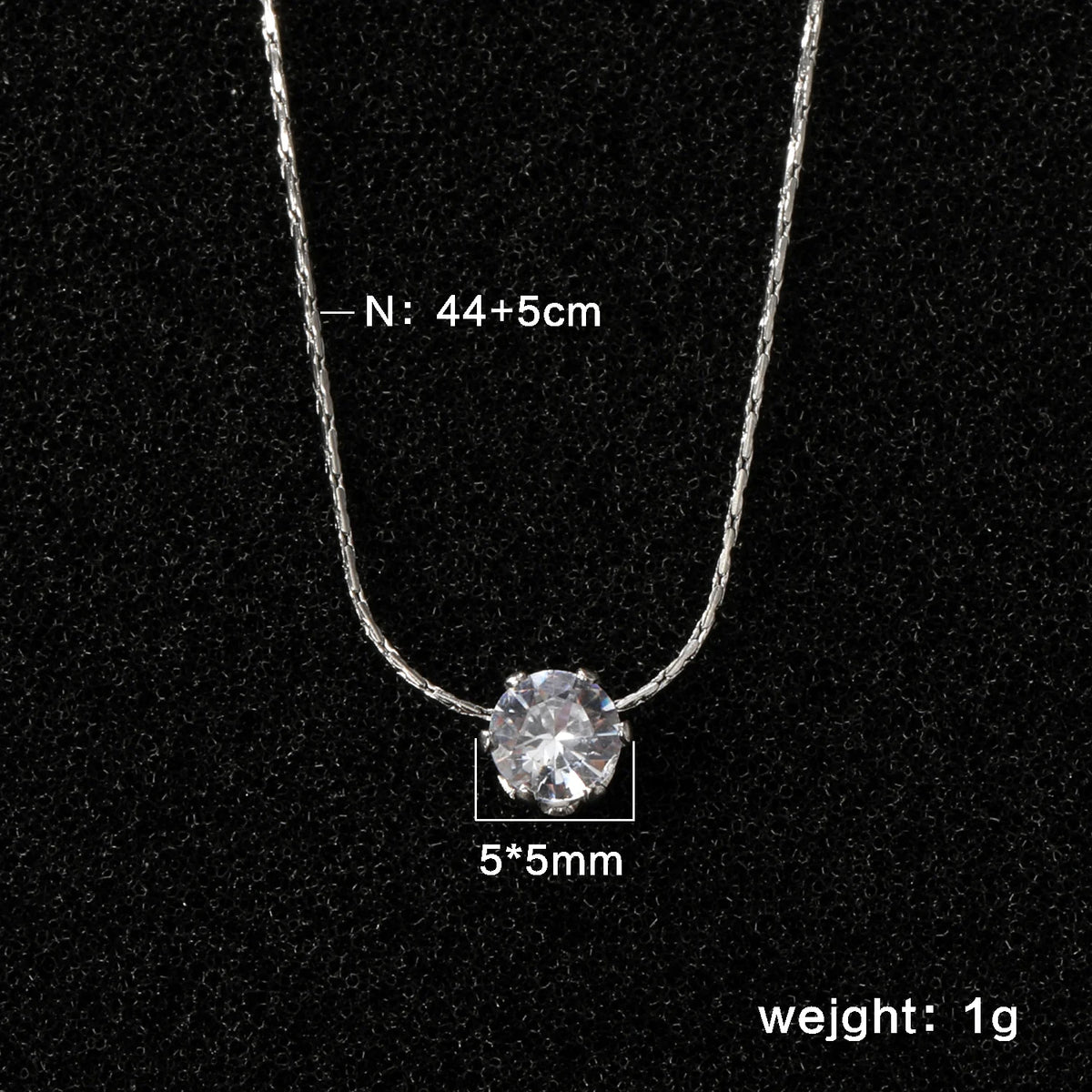 Cubic Zirconia Necklace – Stainless Steel by ZEB Jewelry – view 23