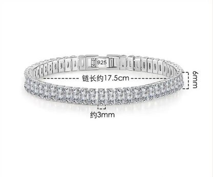 Black Zircon Tennis Bracelet – 925 Sterling Silver by ZEB Jewelry – view 7