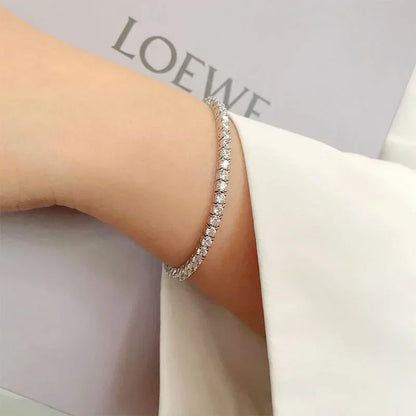 3mm Lab-Grown Diamond Bangle – 925 Sterling Silver by ZEB Jewelry – view 2