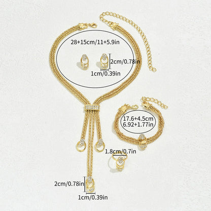 Tassel Jewelry Set – Necklace, Bracelet, Earrings & Ring by ZEB Jewelry – view 3