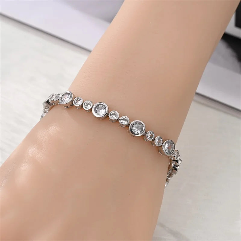 Zircon Tennis Bracelet – 925 Sterling Silver by ZEB Jewelry – view 4