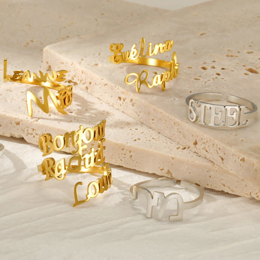 Personalized Name Ring – Stainless Steel by ZEB Jewelry – view 2
