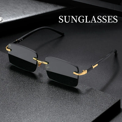 Rimless Shield Sunglasses for Women