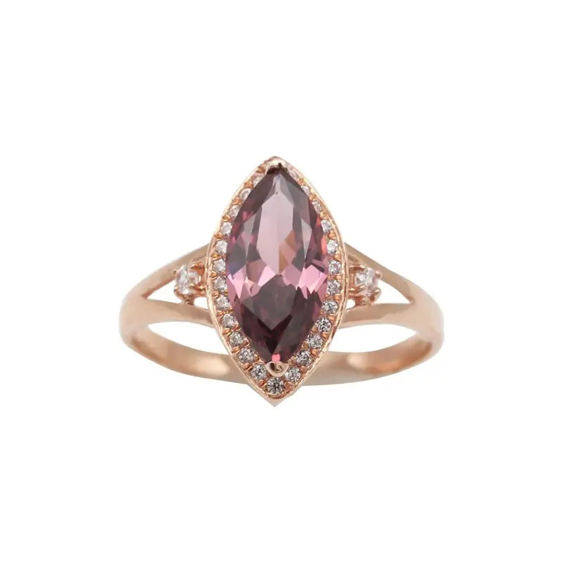 Ruby Marquise Rose Gold-Tone Ring by ZEB Jewelry – view 5
