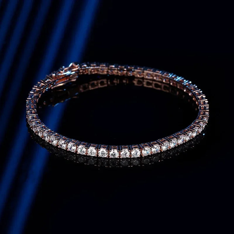 3mm Lab-Grown Diamond Bangle – 925 Sterling Silver by ZEB Jewelry – view 9