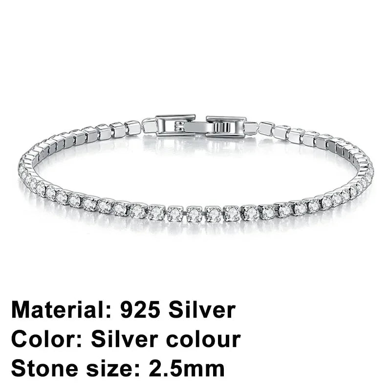 Cubic Zirconia Tennis Bracelet – 925 Sterling Silver by ZEB Jewelry – view 10