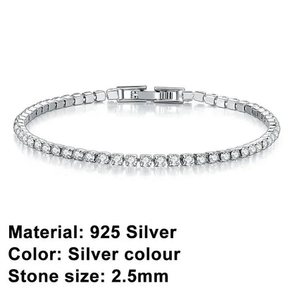 Cubic Zirconia Tennis Bracelet – 925 Sterling Silver by ZEB Jewelry – view 10