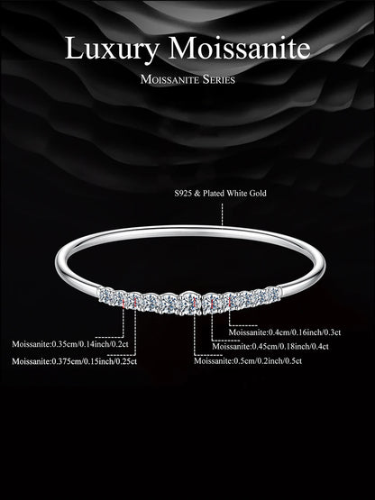 Moissanite Bar Bracelet – 925 Sterling Silver by ZEB Jewelry – view 12