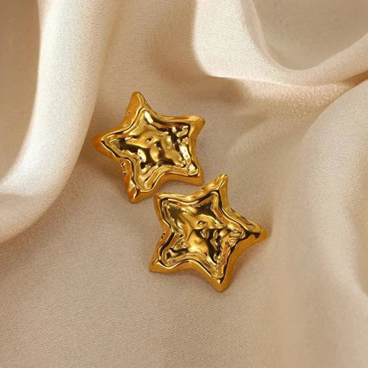Geometric Flower Earrings – Stainless Steel by ZEB Jewelry – view 9