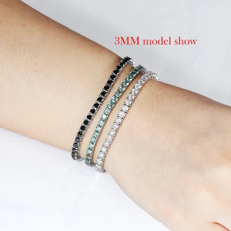 Moissanite Tennis Bracelet – 925 Sterling Silver by ZEB Jewelry – view 6