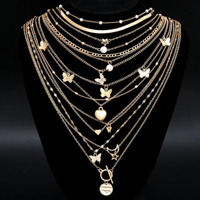 Stackable Pendant Necklaces Set