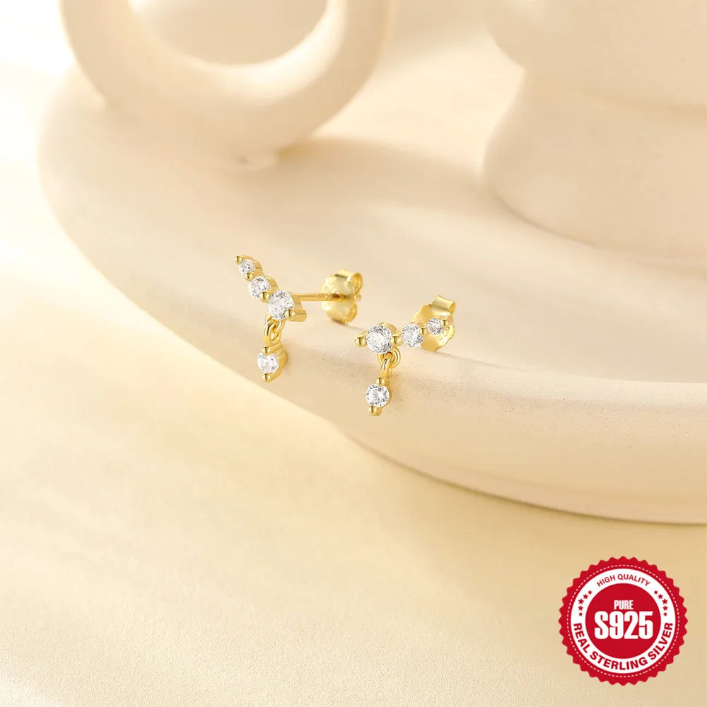 Horse Eye Zircon Stud Earrings – 925 Sterling Silver by ZEB Jewelry – view 24