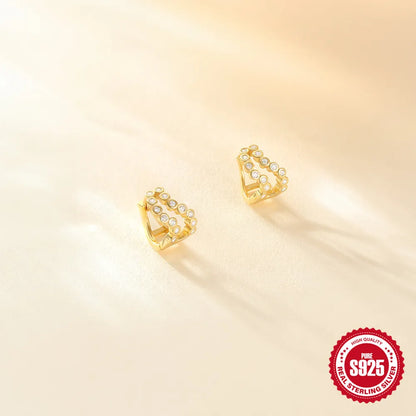 Horse Eye Zircon Stud Earrings – 925 Sterling Silver by ZEB Jewelry – view 14