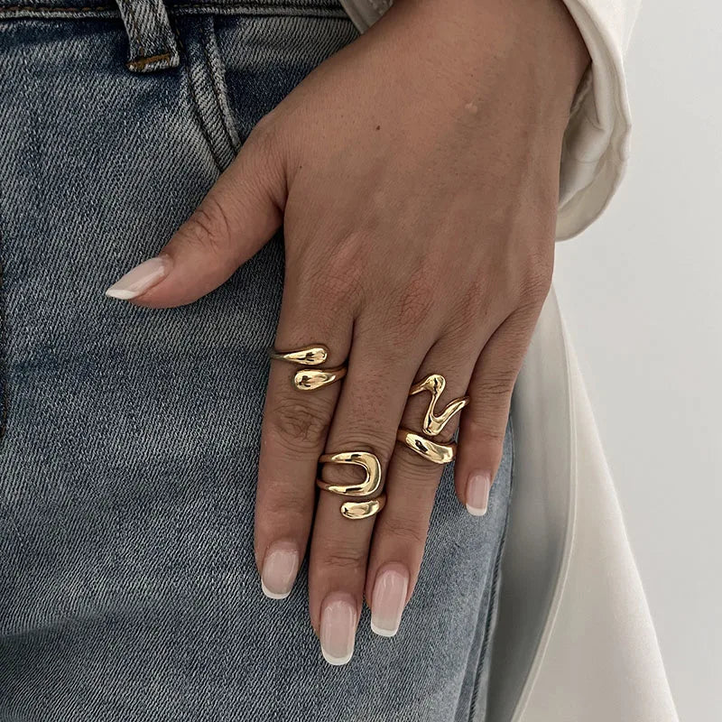 Irregular Geometric Statement Ring by ZEB Jewelry – view 3