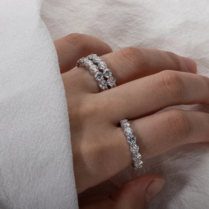 Moissanite Wedding Band – 925 Sterling Silver by ZEB Jewelry – view 12