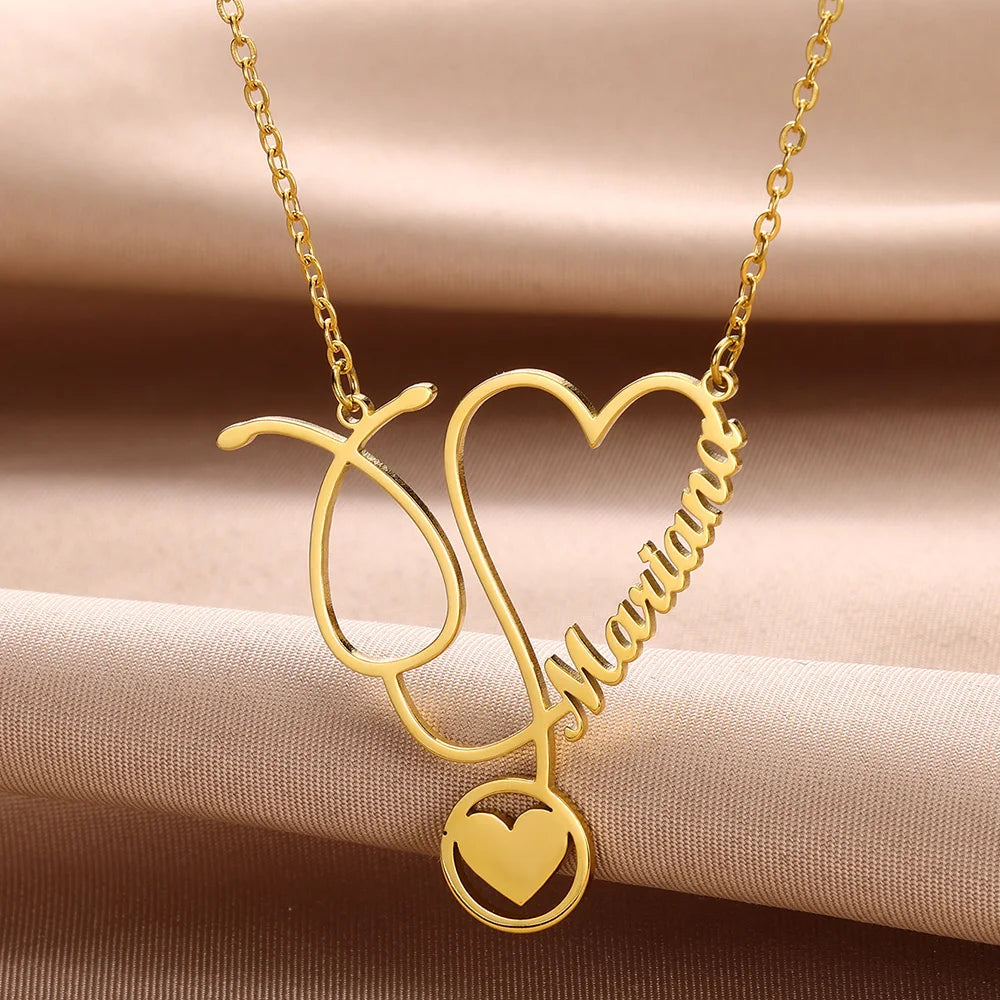 Personalized Butterfly Heart Name Necklace – Stainless Steel by ZEB Jewelry – view 8