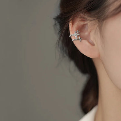 Zircon Star Tassel Clip Earrings by ZEB Jewelry – view 10